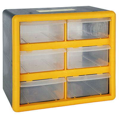 Plastic organizer with 6pcs PVC boxes 265x160x235mm Strend Pro, max.12kg