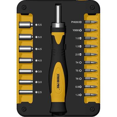 Screwdriver bit and socket set Strend Pro WT536, 18 dielna, bits, heads