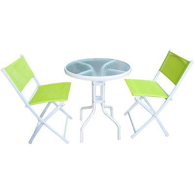 <p>Garden set GARDENIA GREEN, table 60x70 cm, 2x chair 46x56x85 cm, green</p>