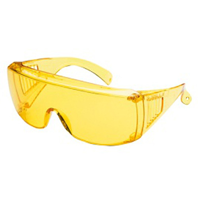 Safety goggles, PVC, yellow