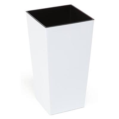 Flower pot FINEZJA, 190x190x360 mm, white