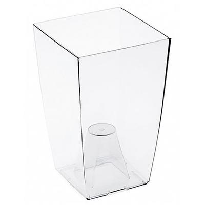 Flower pot FINEZJA, 125x125x200 mm, limpid transparent