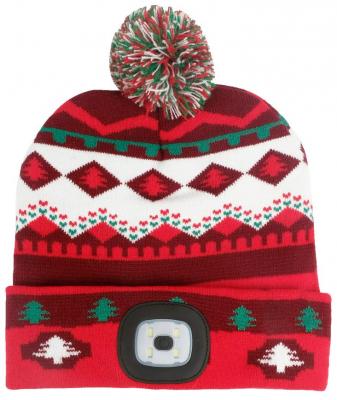 Cap Strend Pro X-mas red-brown, L, 4x SMD LED, USB charging