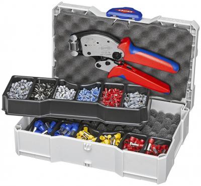 Sada KNIPEX 97 90 13, lisovacia, pre koncove dutinky s plast. objimkami