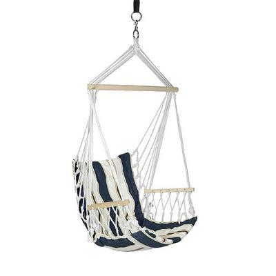 Hanging chair CRAIG, blue, cotton, max. 150 kg, 100x50 cm