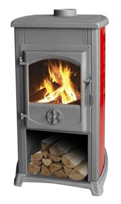 2.TRIEDA Kachle Thalia Grande, červená,8,3 kW, 150 mm, liatina/šamot 