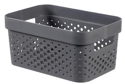 Laundry basket Curver® INFINITY RECYCLED 4.5L, anthracite, 26x12x18 cm