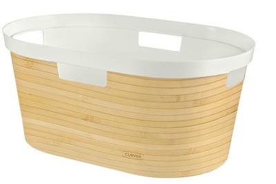 Laundry basket Curver® INFINITY 39L, bamboo, 58x27x39 cm, for linen, linen