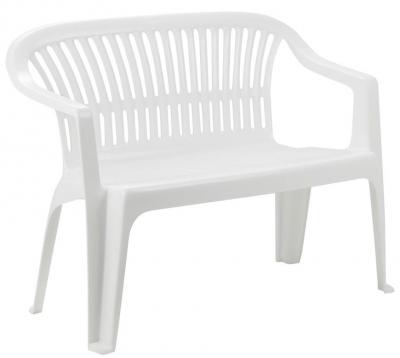 Bench DIVA White, white, 114x82x55 cm