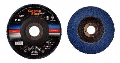 Disc GermaFlex Cirkat T29 115x22, P080, Inox, fan, N41b