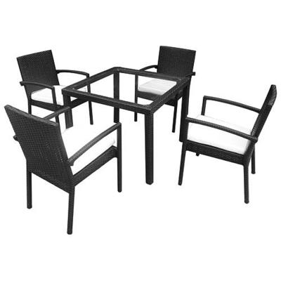 Terrace seating set CELINDA, table 90x90x72 cm, 4x chair 56x58x87 cm