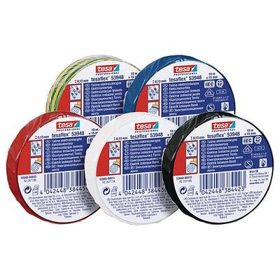 Tape tesa® PRO tesaflex®, electrically, sPVC, 19 mm, yellow-green, L-20 m
