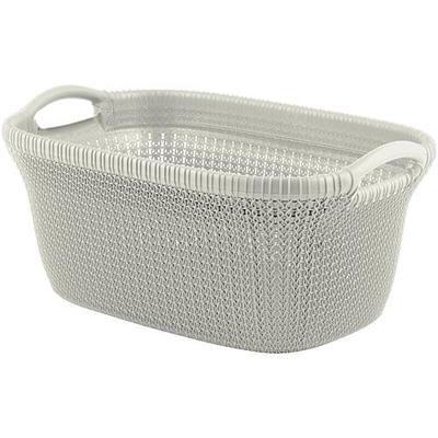 Laundry basket Curver® KNIT 3677 40L, white, 60x27x39 cm