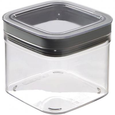 Food container Curver® DRY CUBE, 0,8 l, translarent/grey, 11,8x11,8x10cm
