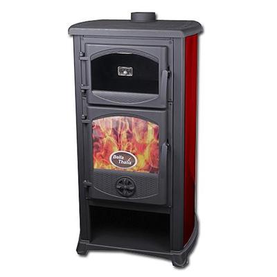 Stove Thalia Cucina, burgundy, 8.3 kW, 120 cm, cast iron/chamotte