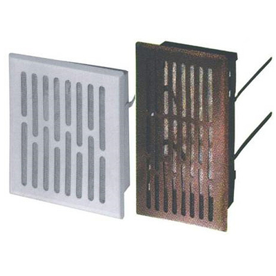 Steel air grating 232x158/210x140mm Awenta, brown, with net