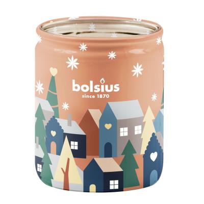 Candle Bolsius True Glow, 82x68 mm, hazelnut/vanilla, in glass