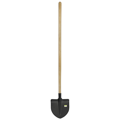 Hardened shovel pointed, black, with handle