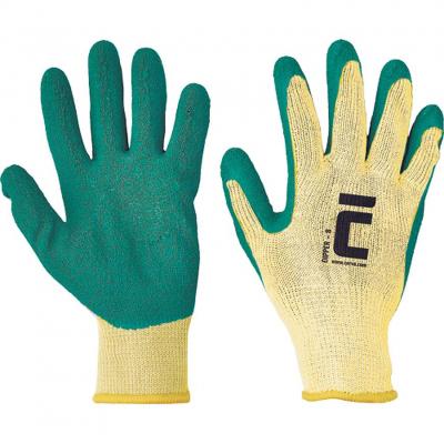 Gloves DIPPER green 10, dipped Latex, with blister
