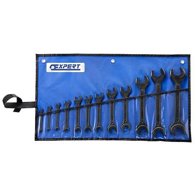 Doubleopen spanner set Expert E114040, 12 pieces, DIN 895, vinyl