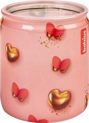 Sviecka bolsius Glass 82/68 mm, Zlaté srdcia