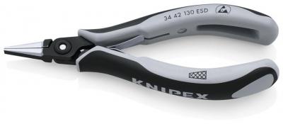 Klieste KNIPEX 34 42 130 ESD, 130mm, ploche, rovne, siroke, pre elektroniku