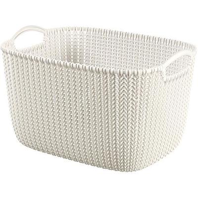 Laundry basket Curver® KNIT 3674 8L, white, 30x22x17 cm