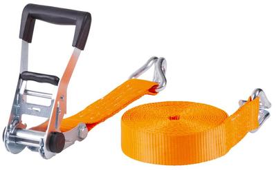 Ratchet tie down strap, 50 mm, L-8 m, max. 5000 kg