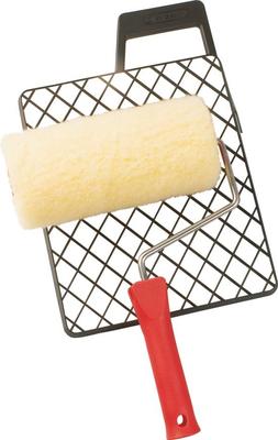 Paint roll Spokar plush yellow-green, 180mm, handle, grille