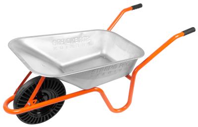 Wheelbarrow Strend Pro Premium Fortis BLACK, galvanized, SR Bantam wheel, 100 L, max. 160 kg (disass