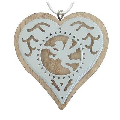 Christmas decorations MagicHome, Heart and angle, pkg. 5 pcs