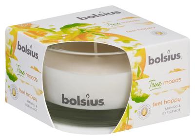 Candle Bolsius Jar True Moods 50/80 mm, feel happy (mango and bergamot)