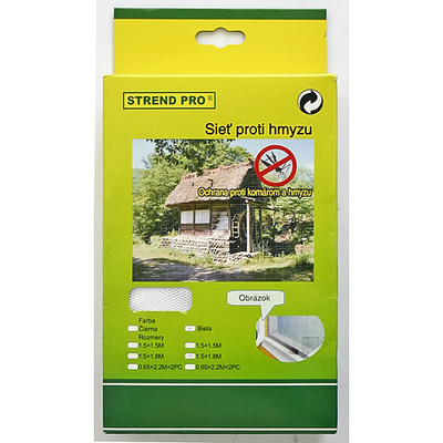 Insect net FlyScreen3 220x65 cm, brown PE, pkg 2 pcs