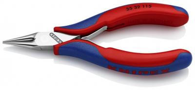 Klieste KNIPEX 35 32 115 SB, 115mm, gulate, rovne, spicate celuste, pre elektroniku