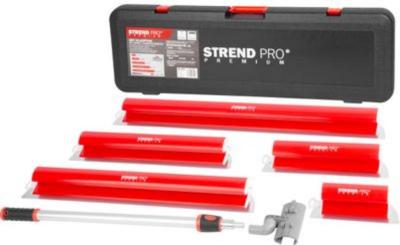 2.TRIEDA Sada hladítok Strend Pro Premium Ergonomic, na stierky a sadrové omietky, 250-1000 mm, 1,05-1,88 m teleskopická tyč, držiak, v kufri