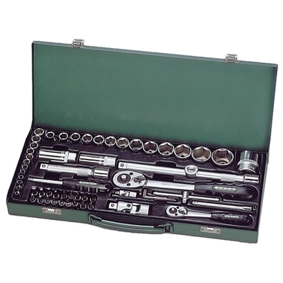 Socket wrench set  59 pcs, 1/4 (4-13mm)  +1/2 (10-32mm)