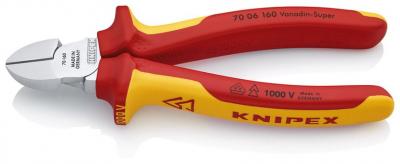 Klieste KNIPEX 70 06 160 SB, 140 mm, stipacie, bocne, CrV, VDE 1000V