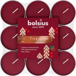 Candle Bolsius Starlight Winter spice, Christmas, burgundy red, tea light, 4 hours, pack. 18 pcs