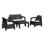 Terrace set ANTIGUA, Mocca beige, table, armchair 2 + 1 + 1