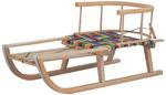 Sledge Sierra, 87x34x38cm, wooden sledge, with backrest and strap