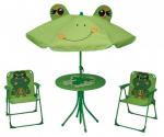 2.TRIEDA Set LEQ MELISENDA Rana, žaba, slnečník 105 cm, stôl 50 cm, 2 stoličky
