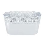 Flower pot LACE 285 mm, white