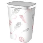 Laundry basket Curver® INFINITY 59L, feathers, 60x39x28 cm
