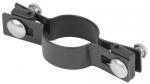 Clamp Strend Pro EUROSTANDARD, 48 mm, continuous, anthracite, Zn+PVC, RAL7016, for round pole