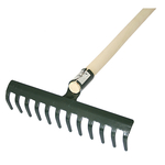 Garden rake R107SK 12 teeth wooden handle 1600mm