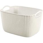 Laundry basket Curver® KNIT 19L, white, 40x30x23 cm