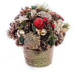 Candle holder MagicHome, natural, red, 20 cm