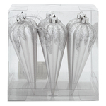 Decorations Xmas N3 L301206BS, 6 pcs, B02/Y02 silver
