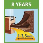 Door seal tesamoll® profile E, 9 mm, brown, 100 m