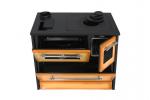 Stove 701-G OMEGA Kuzine, with glass, cappuccino, left outlet